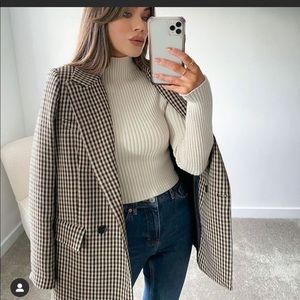 Zara plaid blazer.